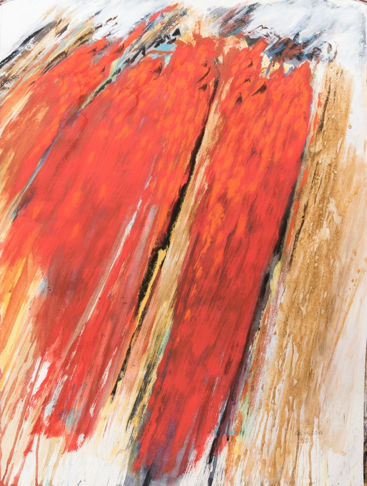 "30.10.2014" - acrylique et pastel / papier - 57x 76 cm