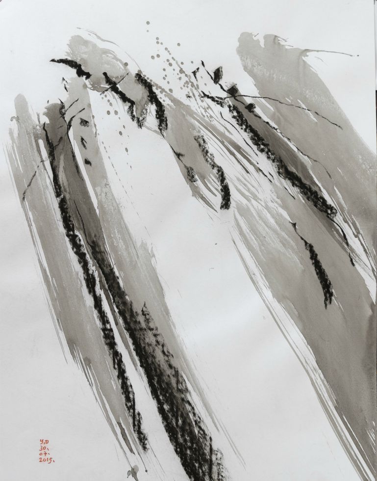 "30.07.2015" - acrylique et pastel / papier - 57x 76 cm