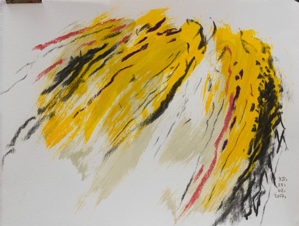 "25.02.2017" - acrylique et pastel / papier 